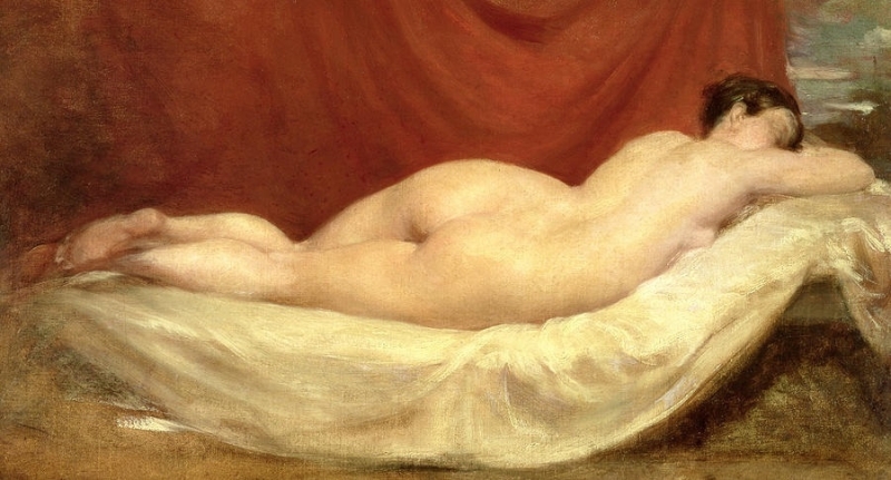william etty Nude lying on a sofa