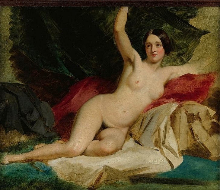 william etty Reclining female nude
