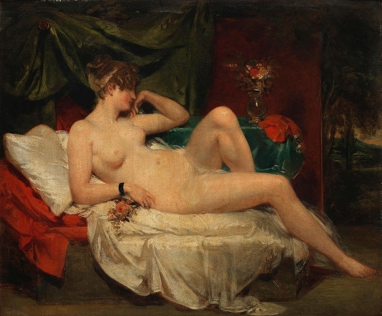 william etty Reclining female nude