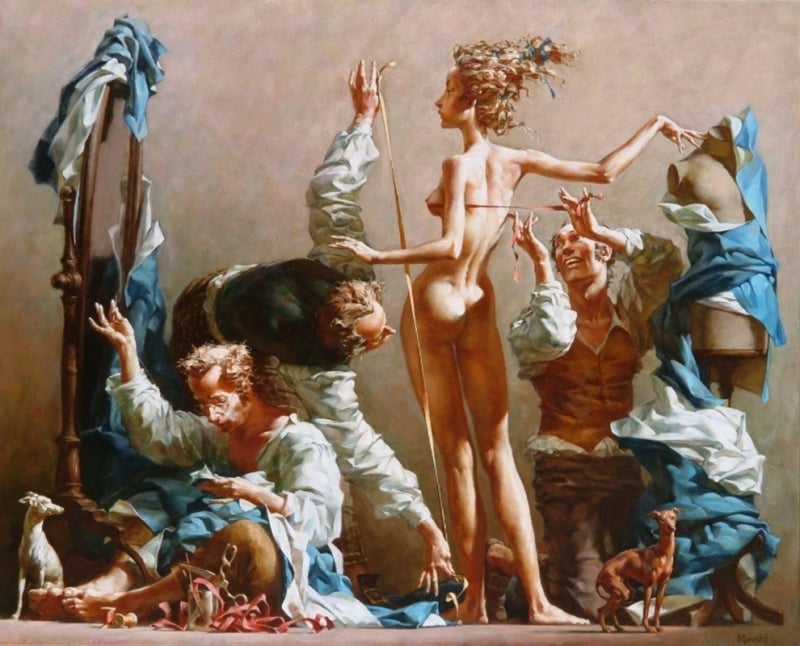 Woman at the Tailor's by Alexey Ravsky (born 1961)