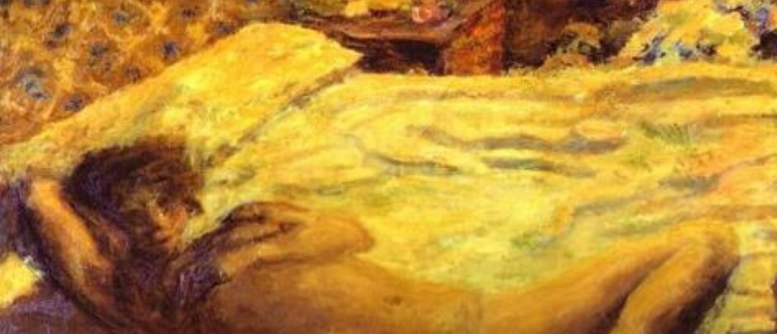 "Woman Reclining on a Bed", 1899 by Pierre Bonnard