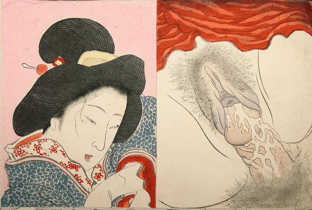 Two-Jointed Shunga Close-ups in the Tomioka Eisen Style