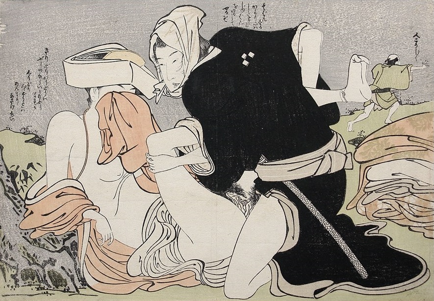 Shock Shunga with Brigand Overpowering and Raping a Scary Beauty