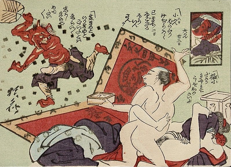 Exorcism Of The Humorous Series Hana Goyomi by Kawanabe Kyosai