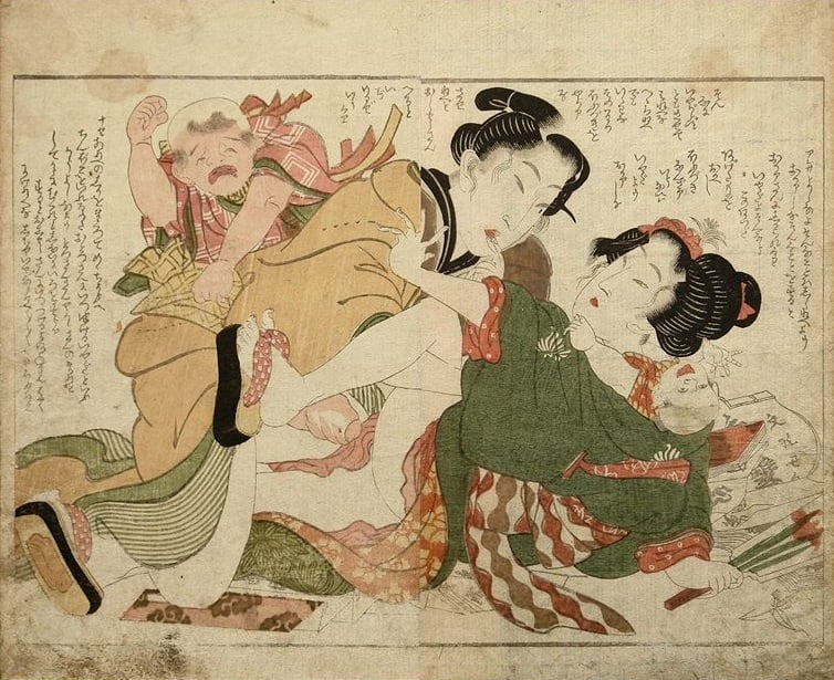 Sensual Video of an Untitled Shunga Series By Keisai Eisen.