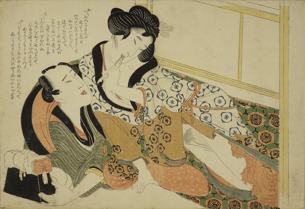 'The Deflowering of a Regretful Lady' By Shigenobu