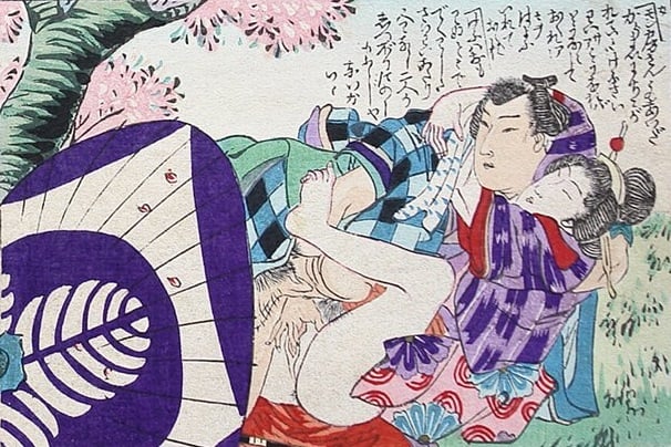 Complete Meiji Shunga Art Set Including Storage Folder