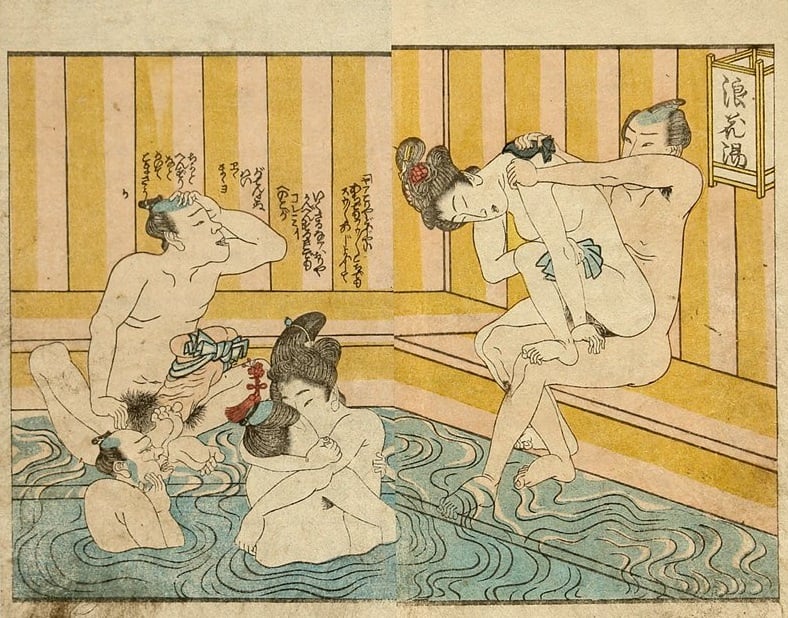 Collecting Shunga with Bathhouse and Seashore Themes