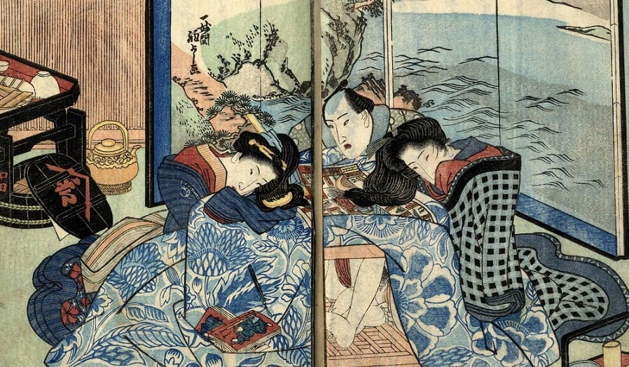 The Sensual Board Game Sugoroku by Utagawa Kuniyoshi