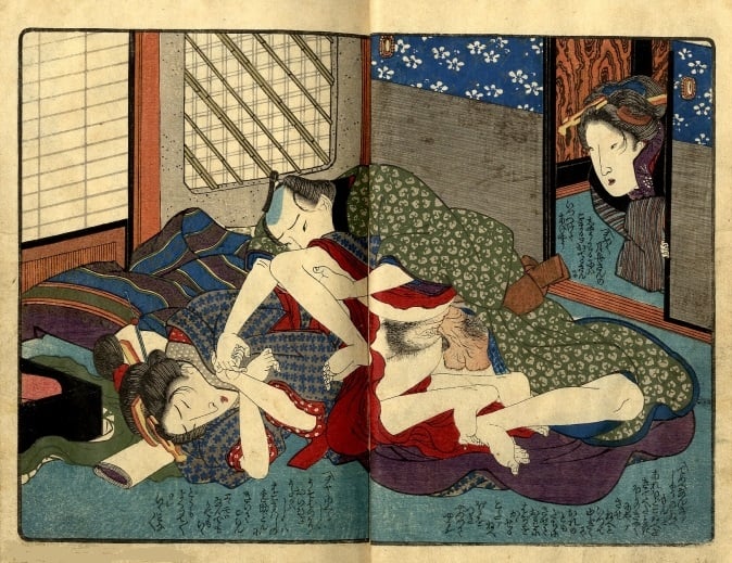 Sensual Video of an Untitled Shunga Series By Keisai Eisen
