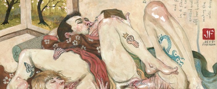 Faerber&#8217;s New Modern Erotic Art With an Ode to Hokusai, Eisen and Banksy