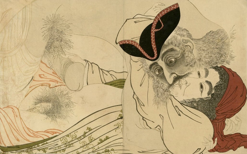 Utamaro's Grotesque Erotic Masterpiece of a Dutch Couple