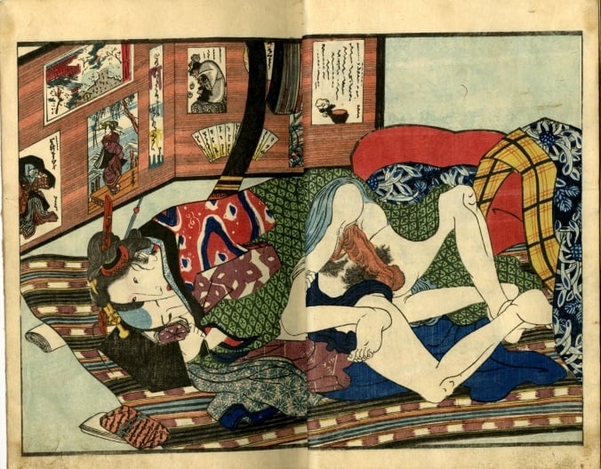 Recently Discovered Erotic Book Series 'The Seven Flowers of Autumn' by Utagawa Kunisada