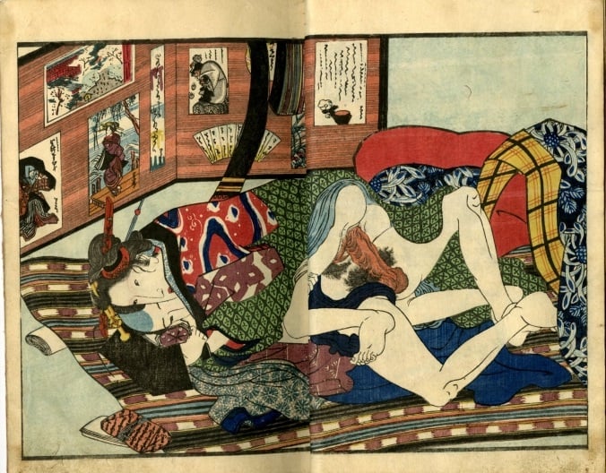 Recently Discovered Erotic Book Series &#8216;The Seven Flowers of Autumn&#8217; by Utagawa Kunisada