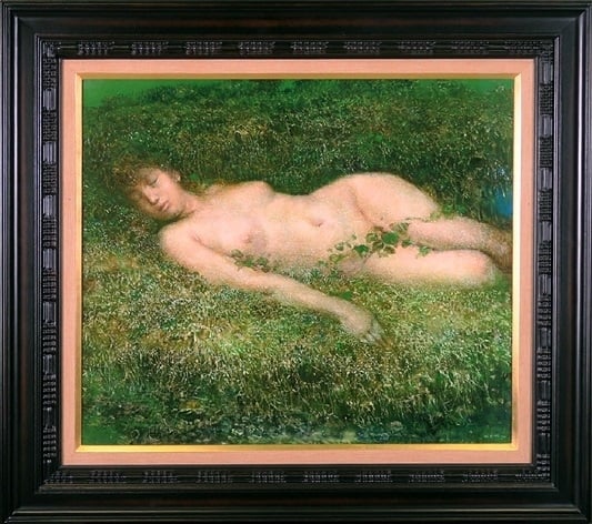 Yamamoto Fumihiko nude in the grass