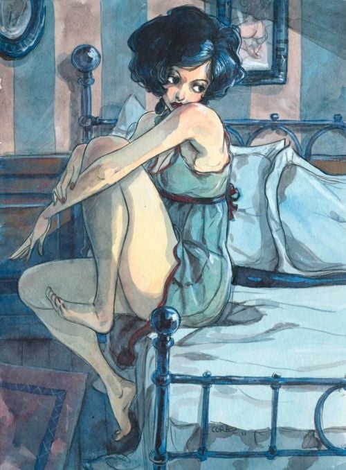 Yannick Corboz girl on bed