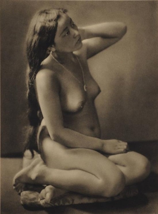 Yasuzō Nojima Nude Girl with long hair