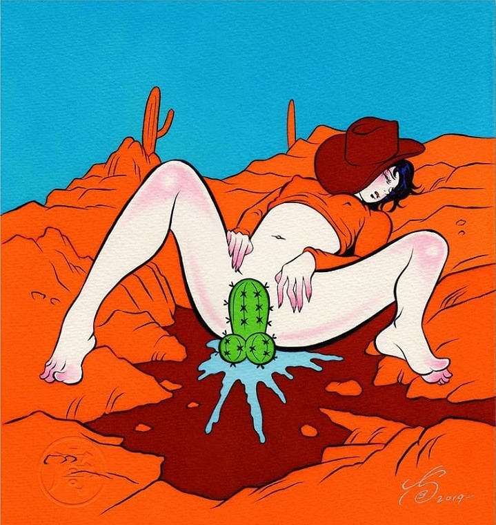 Painting called Cactus by Pigo Lin