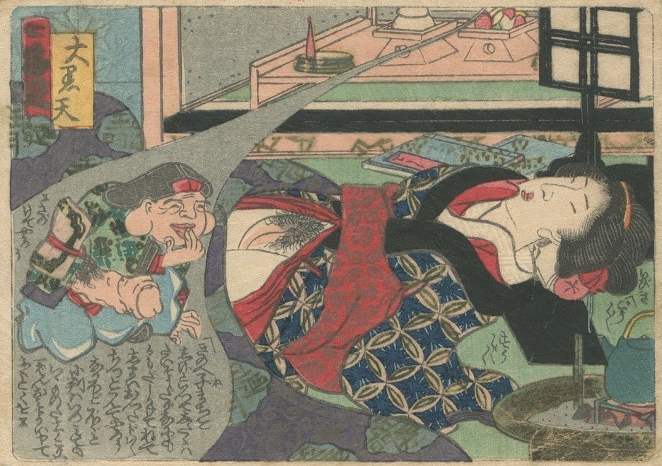 'The dream appearance of Daikokuten' by Koiawa Shozan - the seven lucky gods