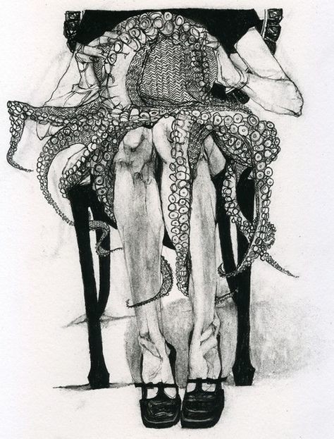 tentacle erotica: female sitting in a chair with an octopus on her lap tentacle erotica: female sitting in a chair with an octopus on her lap