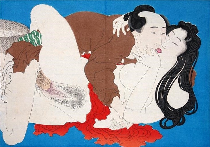 Fisherman's girl: homage to Hokusai by Ikeda Terukata