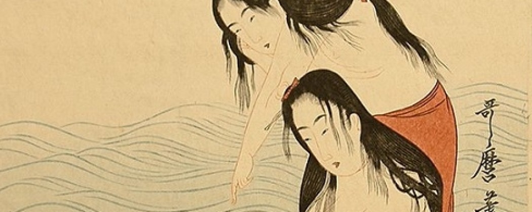 The Awabi Divers Triptych Masterpiece of Kitagawa Utamaro