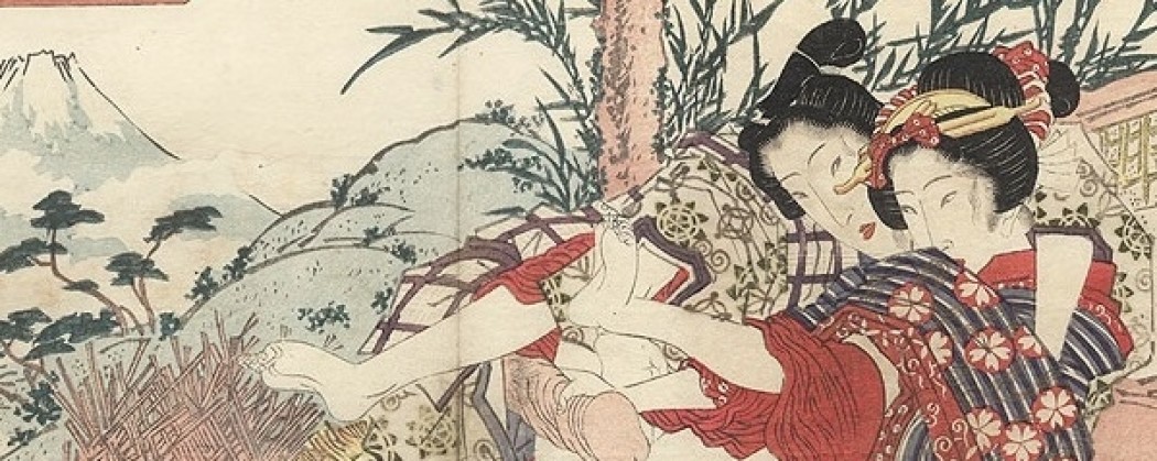 Bamboo Cutter From the Shunga Masterpiece A Light Spring Snow