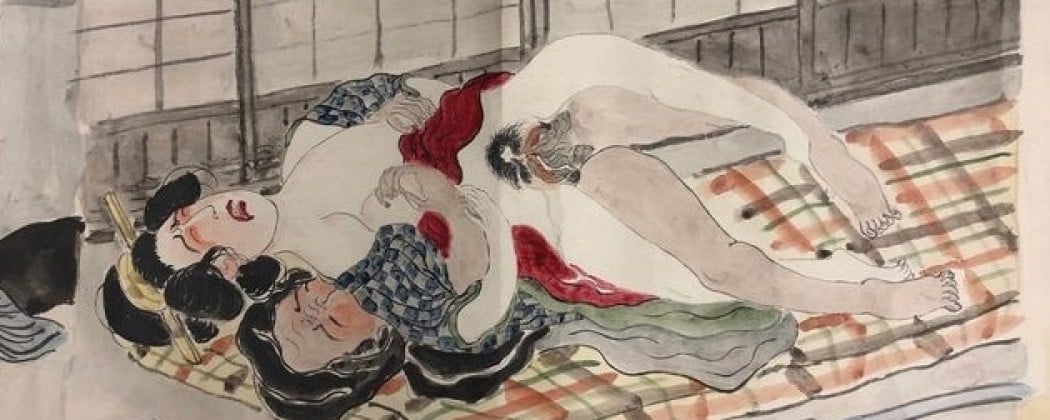 15 Erotic Taisho Era Paintings with Vicious Scenes in a Naive Style