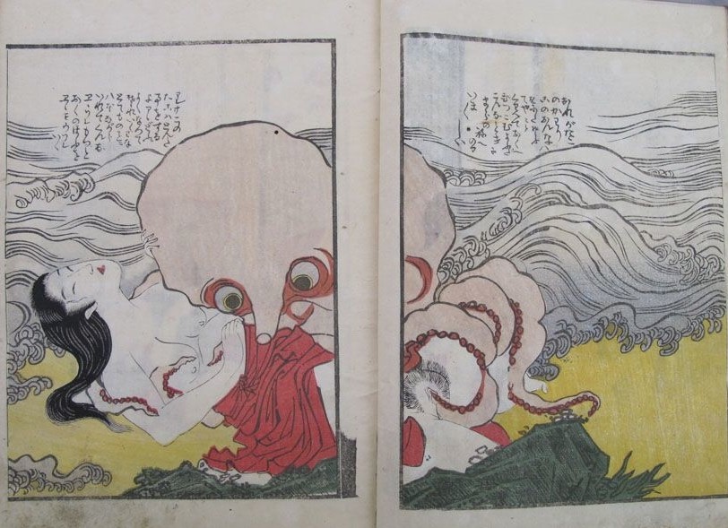 tentacle erotica: On the surf, a large octopus uses its tentacles to please an ama diver tentacle erotica: On the surf, a large octopus uses its tentacles to please an ama diver