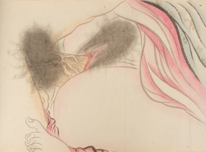 Taisho era painting of an Intercourse close up