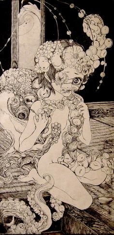Tentacle erotica with a black and white image featuring a young girl and octopus Tentacle erotica with a black and white image featuring a young girl and octopus