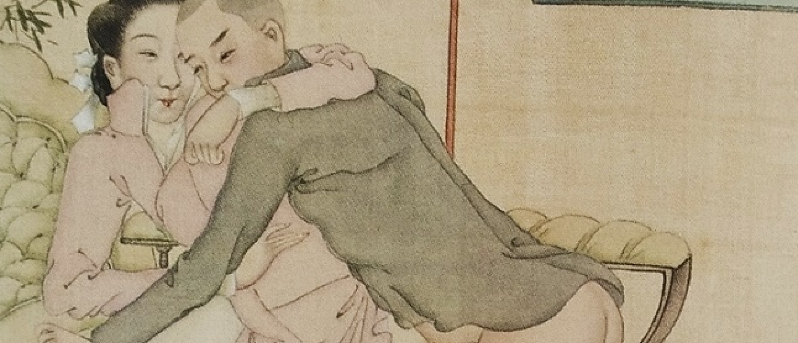 Young Intimate Lovers In the Fashion of 1920s' Shanghai