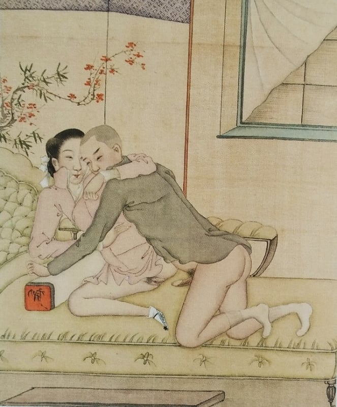 Young Intimate Lovers In the Fashion of 1920s' Shanghai
