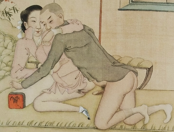 Young Intimate Lovers In the Fashion of 1920s' Shanghai detail