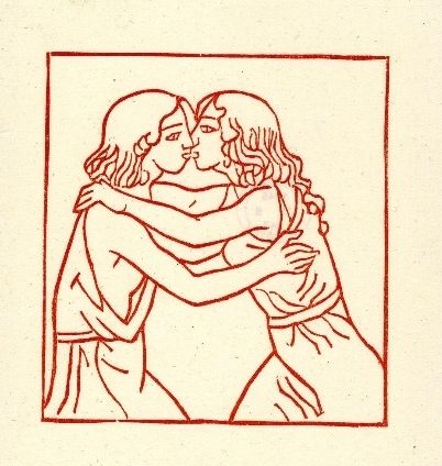 Young man and woman kissing