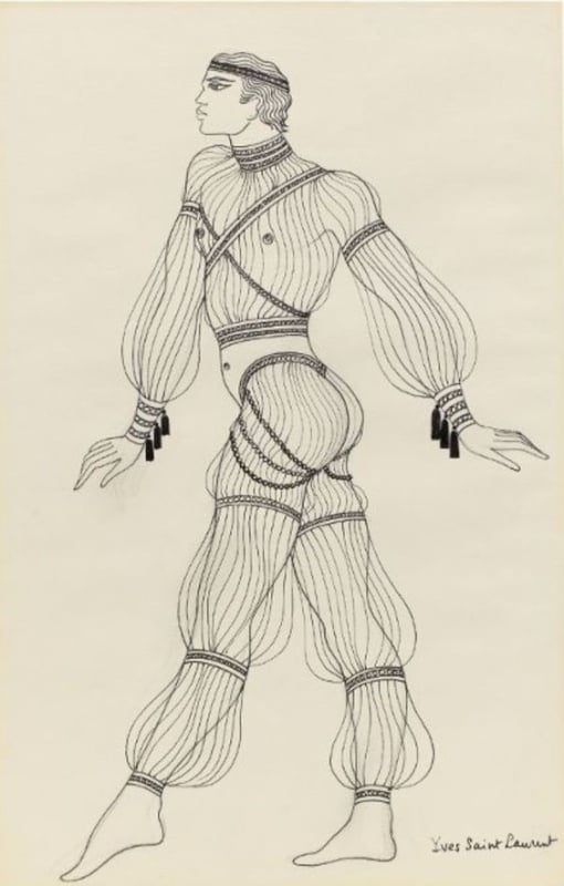 yves saiSketch for La Revue, 1970