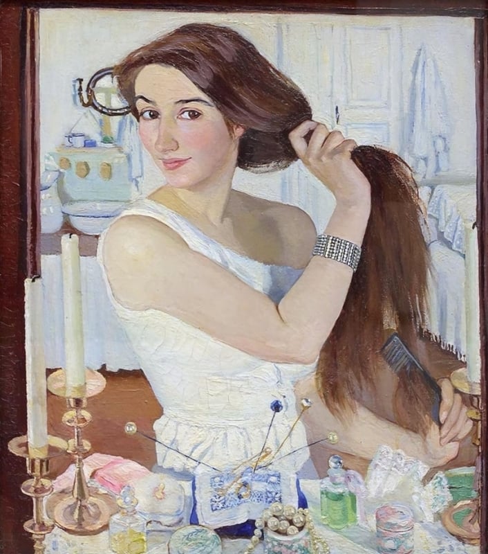 Zinaida Serebriakova, At the Dressing-Table. Self-Portrait, 1909