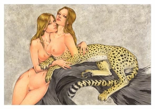 zoe lacchei nude girls with leopard