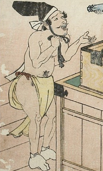 Male wearing eboshi by Kunisada