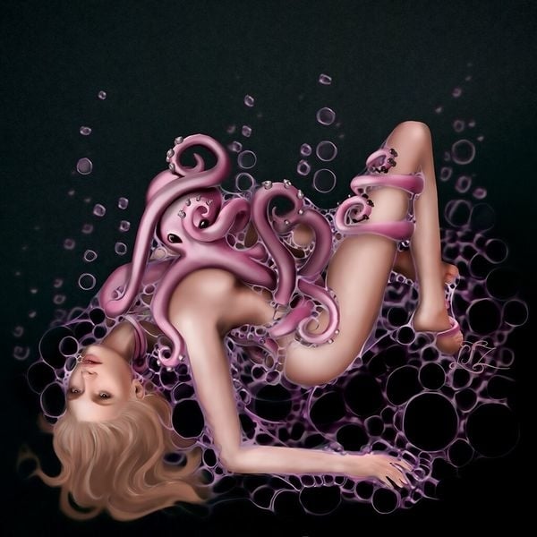 Girl with pink octopus
