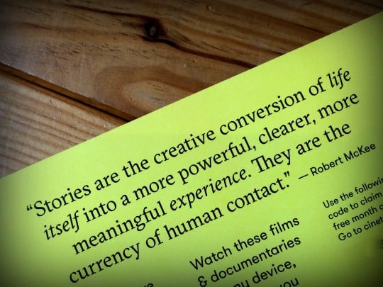 stories are the creative conversion of life itself