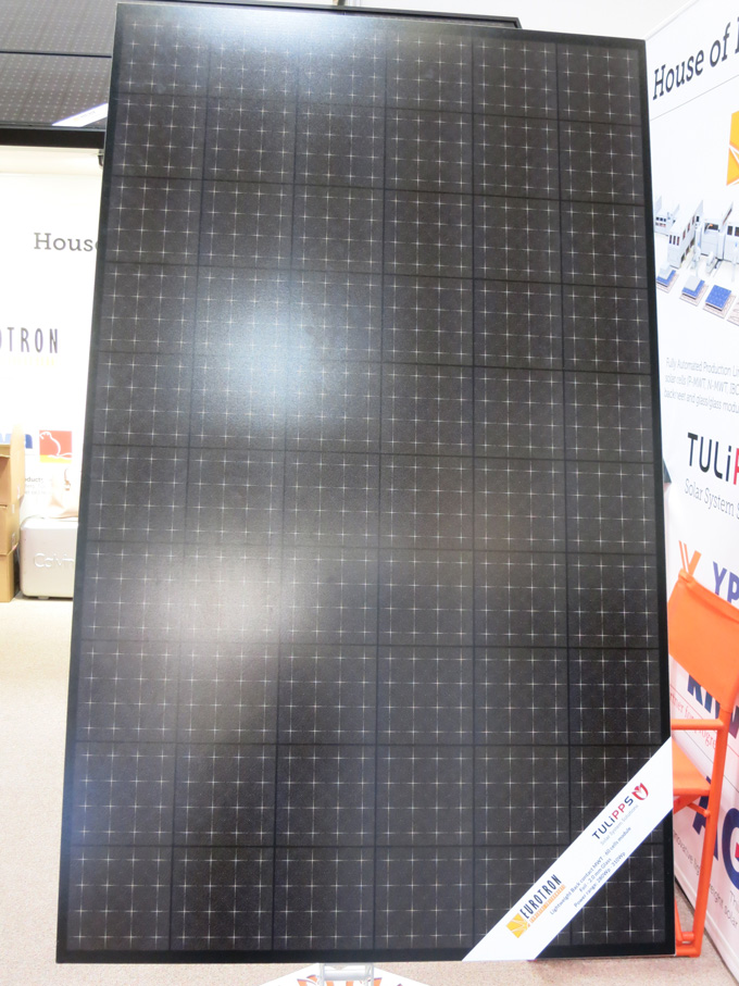 Eurotron solar module with MWT cells at Intersolar Munich 2015