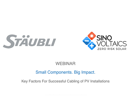 Key factors for successful cabling of PV installations.