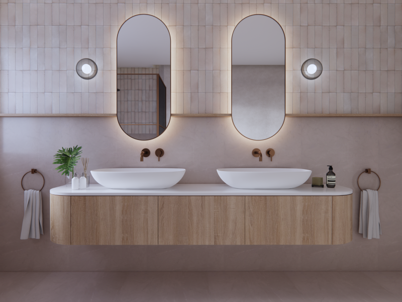 Enscape render van een badkamer - Enscape cursus