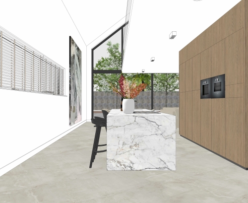 SketchUp tekening keuken