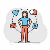 illustratie van iemand die gelukkig is