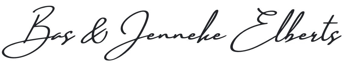Handtekening van Bas en Jenneke Elberts