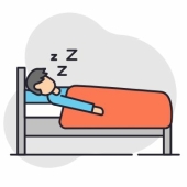 illustratie van sneller in slaap vallen