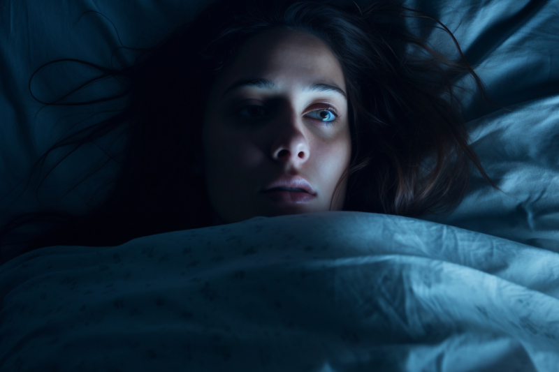 Vrouw heeft angst om te gaan slapen