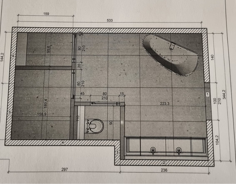 Nieuwe indeling badkamer